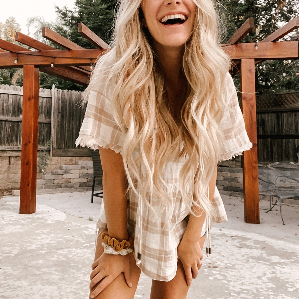 Tan blouse